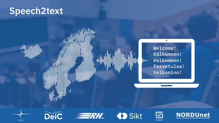 NORDUnet speech2text transcription service